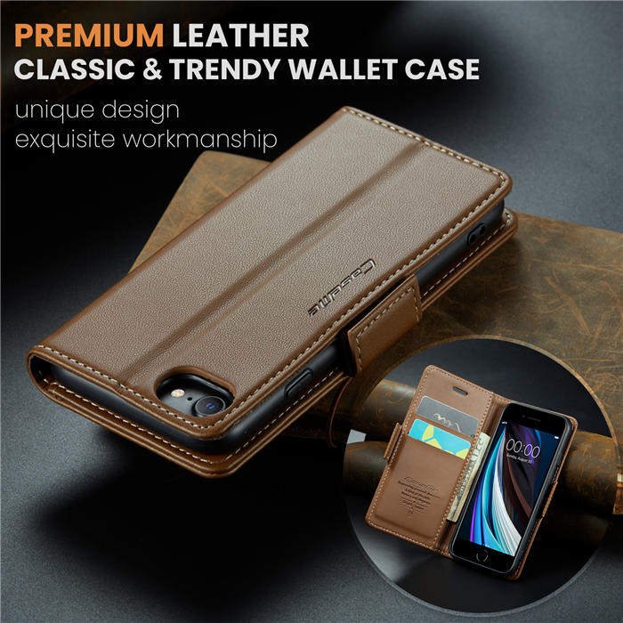 CaseMe iPhone 7/8/SE 2020/SE 2022 Wallet RFID Blocking Magnetic Buckle Case