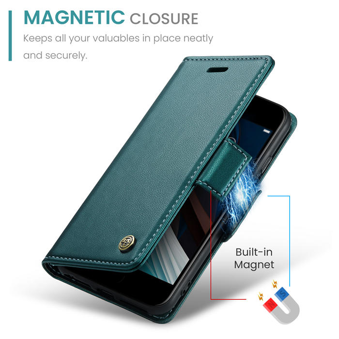 CaseMe iPhone 7/8/SE 2020/SE 2022 Wallet RFID Blocking Magnetic Buckle Case