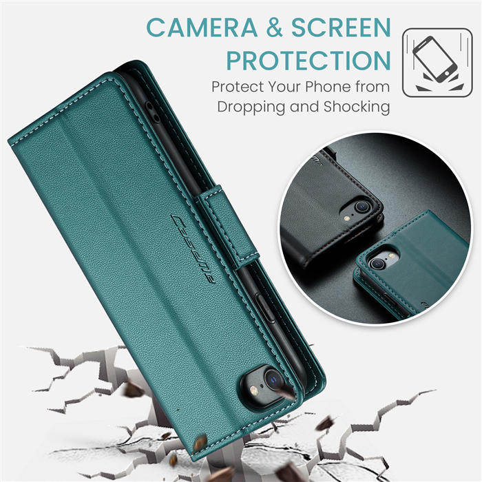 CaseMe iPhone 7/8/SE 2020/SE 2022 Wallet RFID Blocking Magnetic Buckle Case