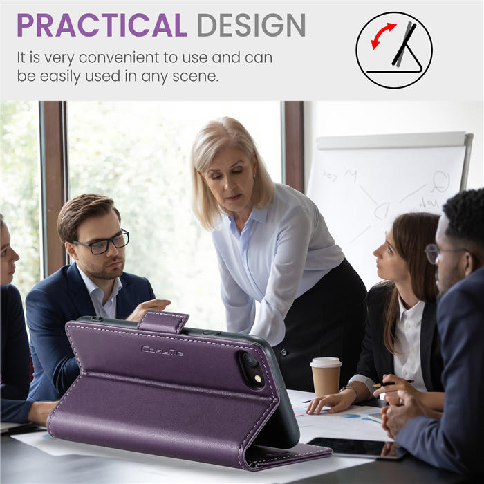 CaseMe iPhone 7/8/SE 2020/SE 2022 Wallet RFID Blocking Magnetic Buckle Case