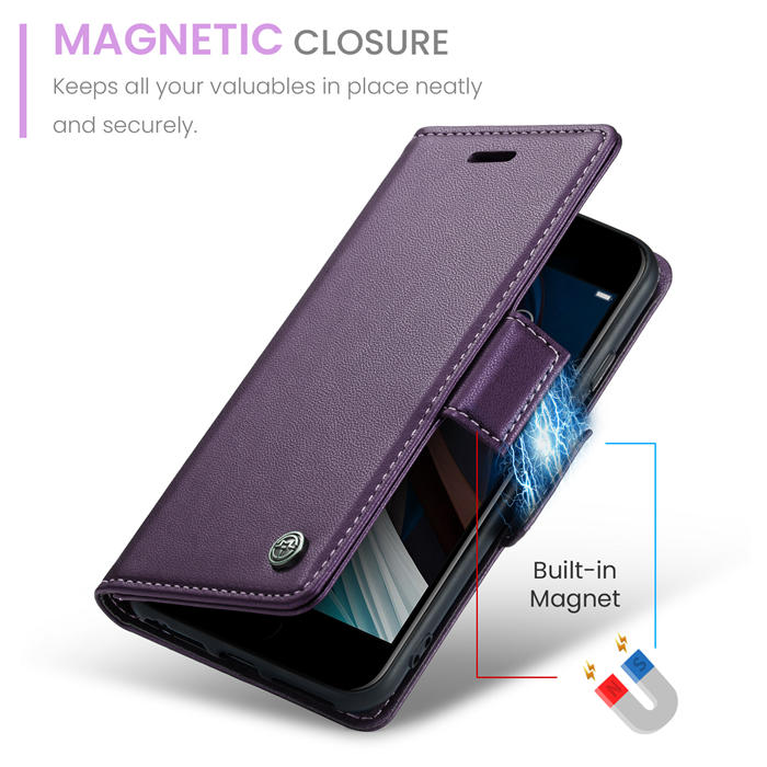 CaseMe iPhone 7/8/SE 2020/SE 2022 Wallet RFID Blocking Magnetic Buckle Case