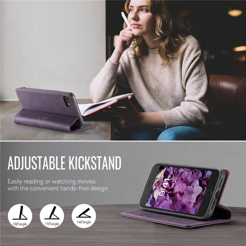 CaseMe iPhone 7/8/SE 2020/SE 2022 Magnetic Wallet Case with RFID Blocking