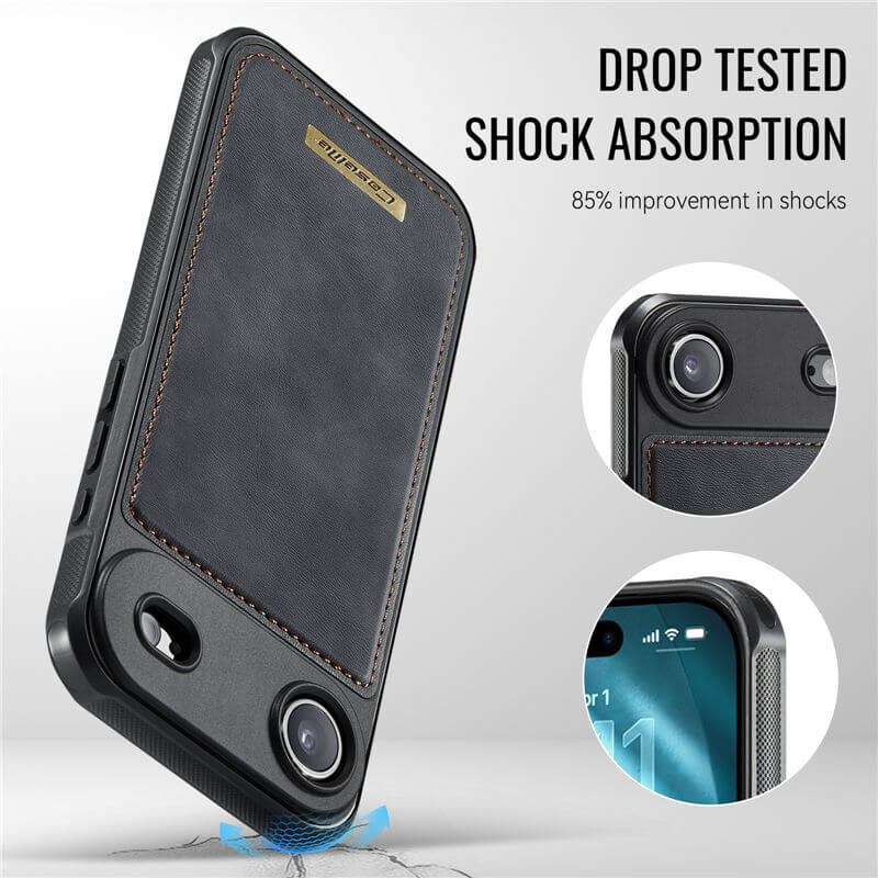 CaseMe iPhone Air 2025 2-in-1 Magnetic Wallet Case with RFID Blocking