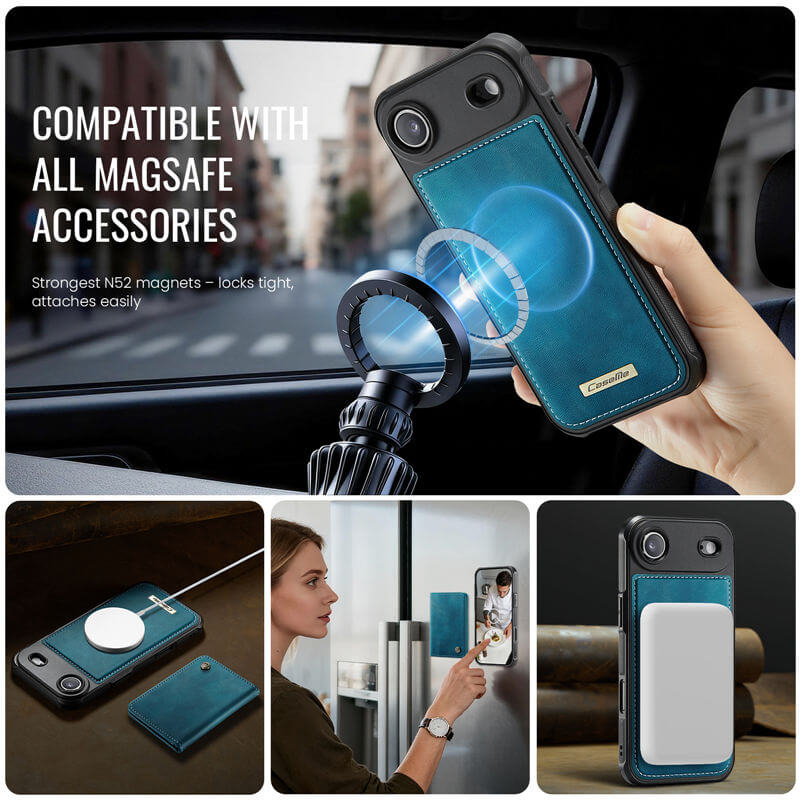CaseMe iPhone Air 2025 2-in-1 Magnetic Wallet Case with RFID Blocking