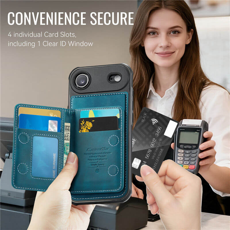 CaseMe iPhone Air 2025 2-in-1 Magnetic Wallet Case with RFID Blocking