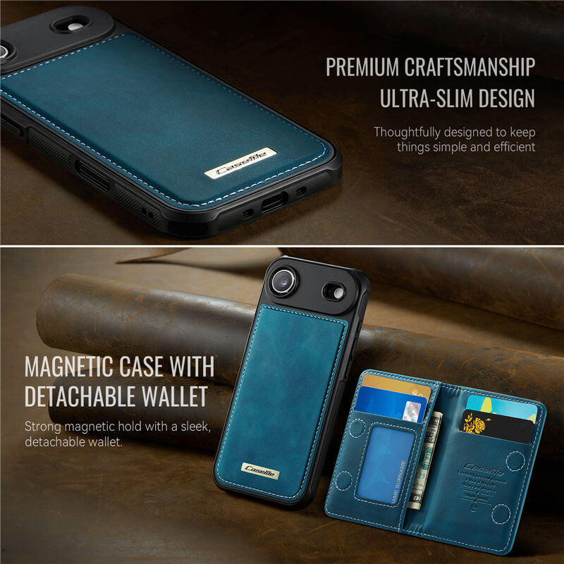 CaseMe iPhone Air 2025 2-in-1 Magnetic Wallet Case with RFID Blocking