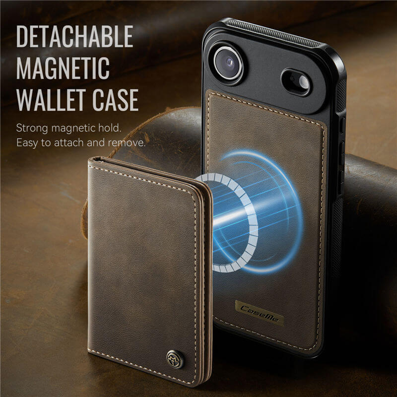 CaseMe iPhone Air 2025 2-in-1 Magnetic Wallet Case with RFID Blocking