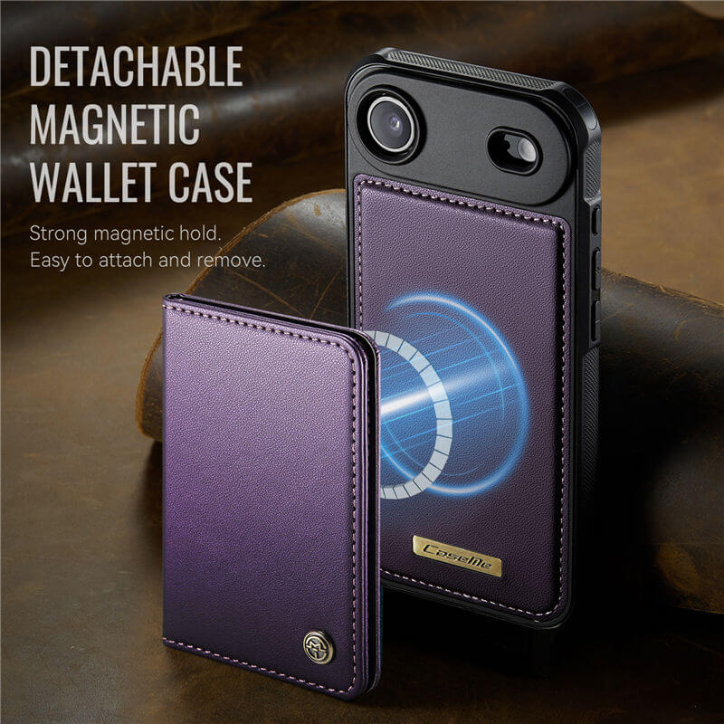 CaseMe iPhone Air 2025 2-in-1 Magnetic Wallet Case with RFID Blocking