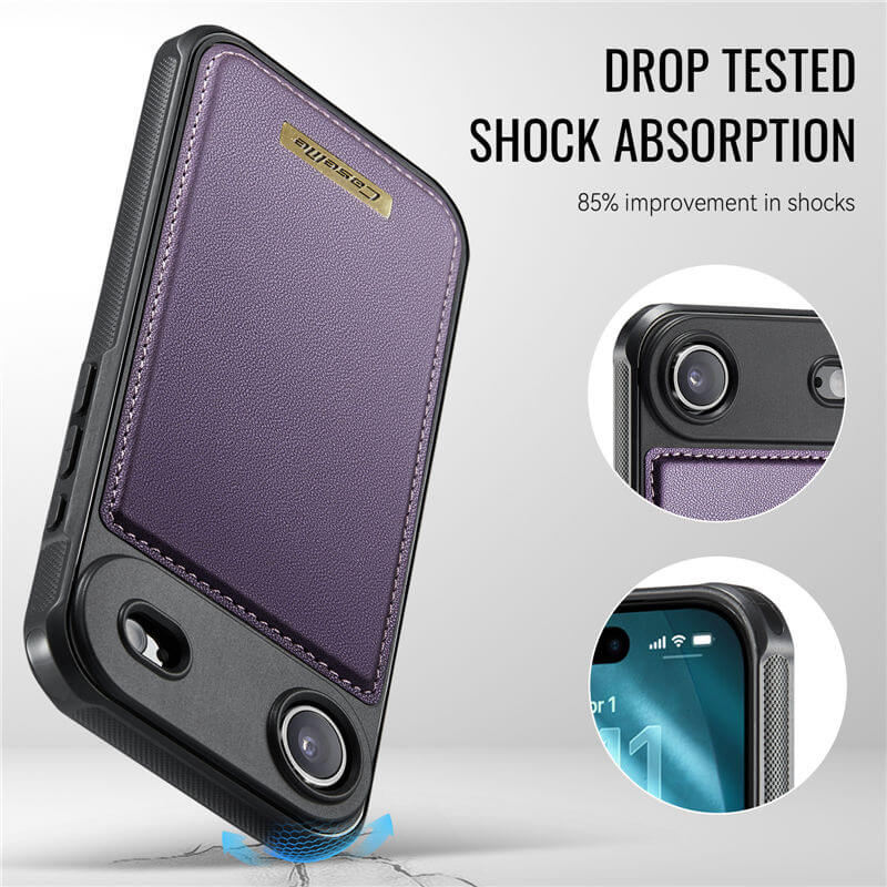 CaseMe iPhone Air 2025 2-in-1 Magnetic Wallet Case with RFID Blocking