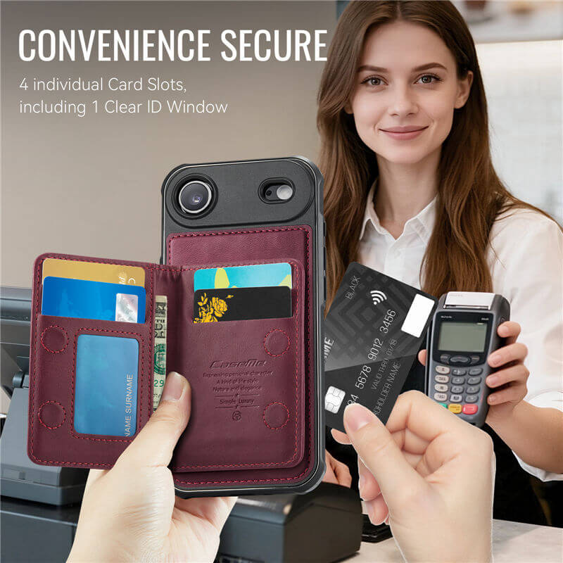 CaseMe iPhone Air 2025 2-in-1 Magnetic Wallet Case with RFID Blocking