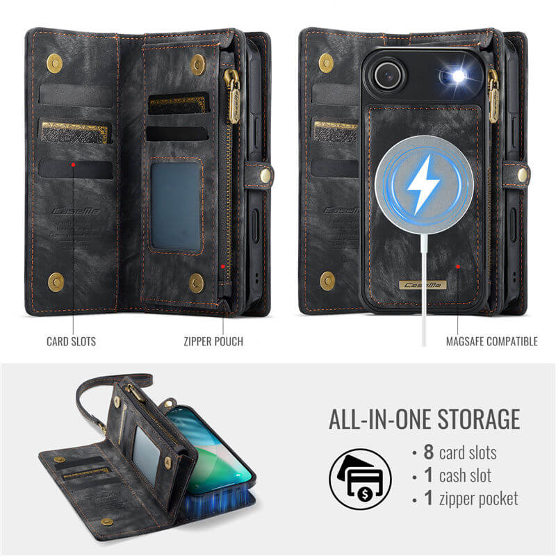 CaseMe iPhone Air 2-in-1 Magnetic RFID Wallet Case