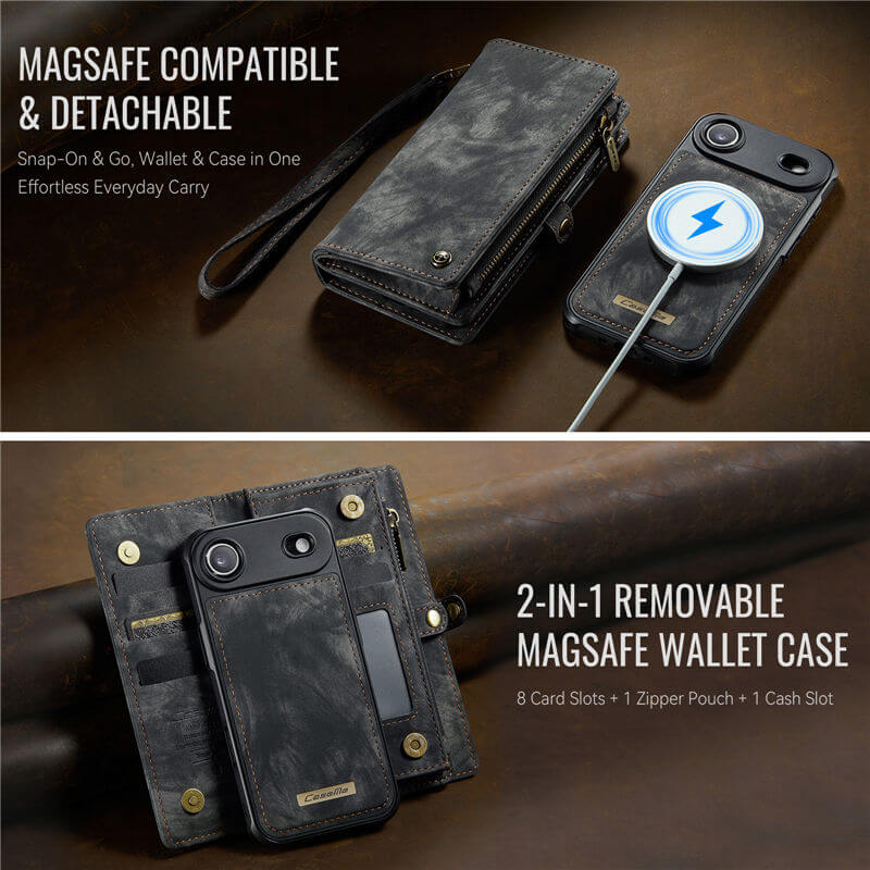 CaseMe iPhone Air 2-in-1 Magnetic RFID Wallet Case