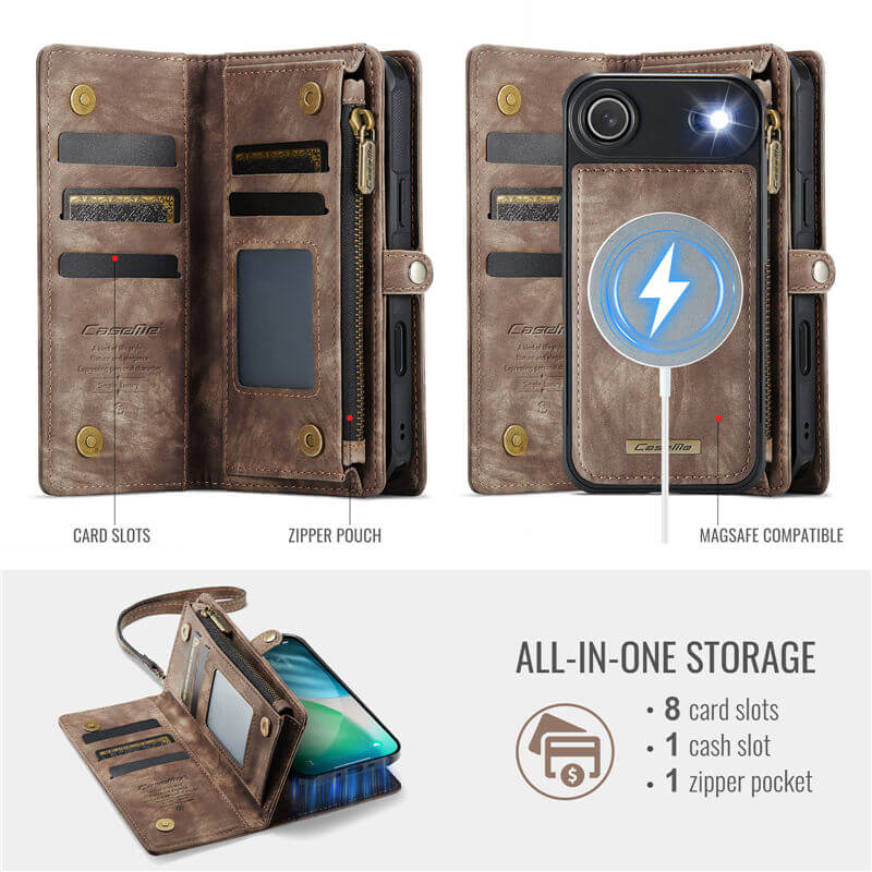 CaseMe iPhone Air 2-in-1 Magnetic RFID Wallet Case