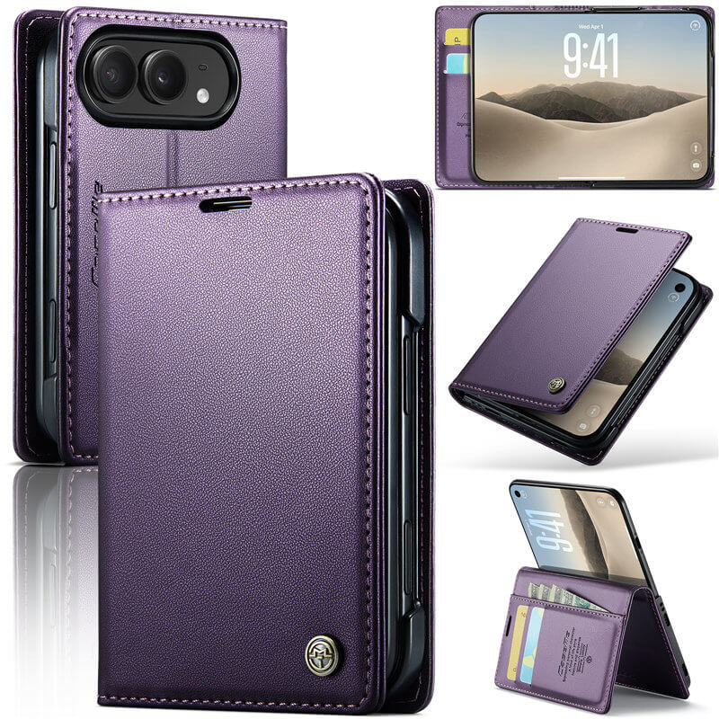 CaseMe iPhone Duo Wallet Case with 2 Card Slots, RFID Blocking & Wireless Charging Purple CaseMe iPhone Duo Wallet Case with 2 Card Slots, RFID Blocking & Wireless Charging Purple