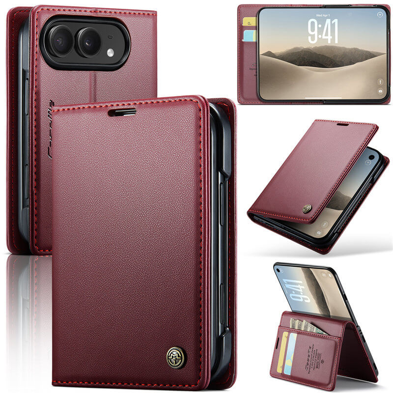 CaseMe iPhone Duo Wallet Case with 2 Card Slots, RFID Blocking & Wireless Charging Red CaseMe iPhone Duo Wallet Case with 2 Card Slots, RFID Blocking & Wireless Charging Red