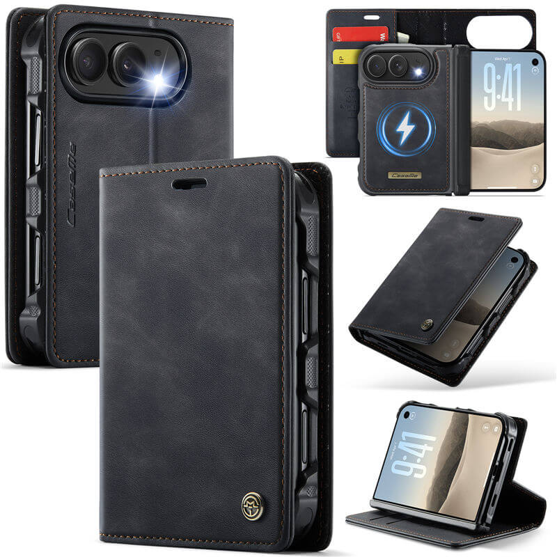 CaseMe iPhone Duo Detachable Magnetic Wallet Case with N52 Magnets, RFID Blocking & Wireless Charging Black CaseMe iPhone Duo Detachable Magnetic Wallet Case with N52 Magnets, RFID Blocking & Wireless Charging Black