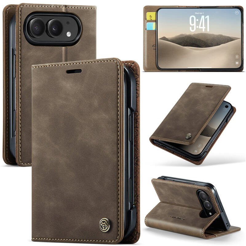 CaseMe iPhone Duo Wallet Case with 2 Card Slots, RFID Blocking & Kickstand Coffee CaseMe iPhone Duo Wallet Case with 2 Card Slots, RFID Blocking & Kickstand Coffee