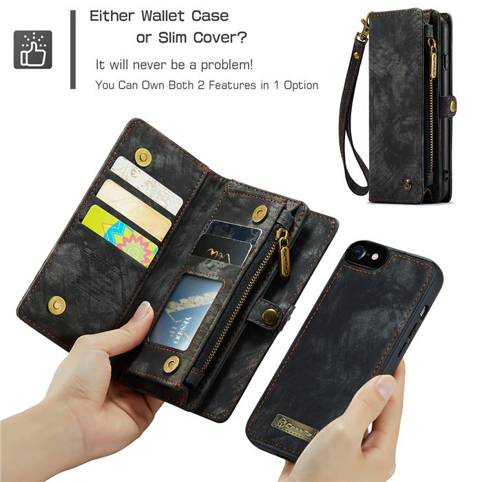 CaseMe iPhone 8 Wallet Case with Wrist Strap