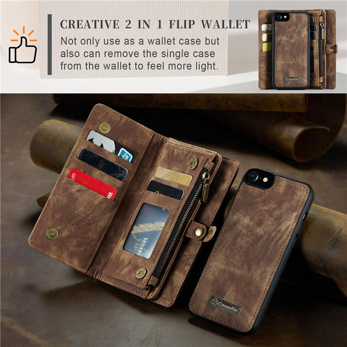 CaseMe iPhone SE 2020/SE 2022 Wallet Case with Wrist Strap