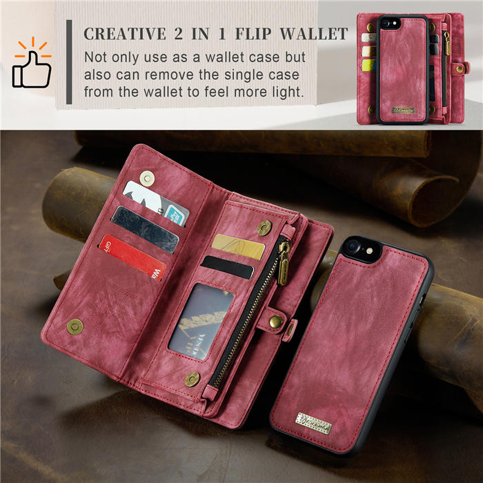 CaseMe iPhone SE 2020/SE 2022 Wallet Case with Wrist Strap