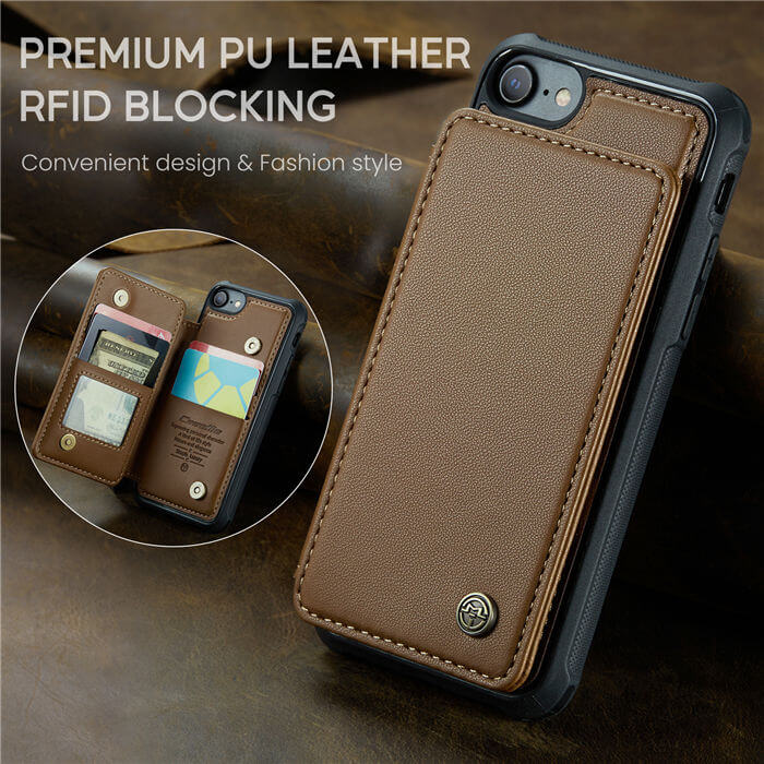 CaseMe iPhone 7/8/SE 2020/SE 2022 RFID Blocking Card Holder Case