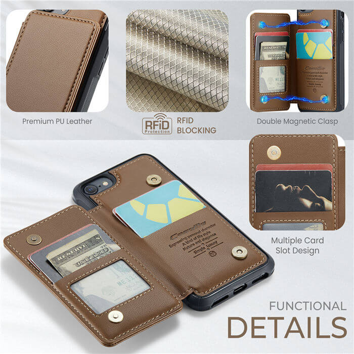 CaseMe iPhone 7/8/SE 2020/SE 2022 RFID Blocking Card Holder Case