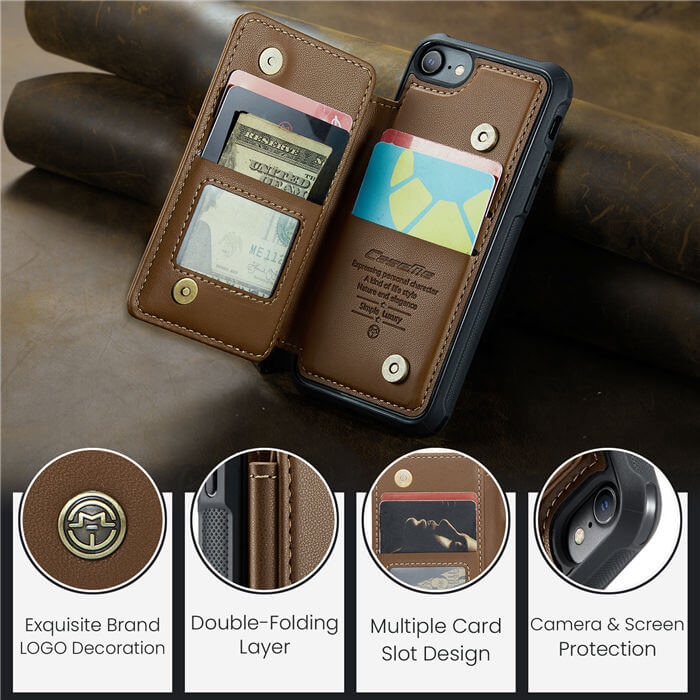 CaseMe iPhone 7/8/SE 2020/SE 2022 RFID Blocking Card Holder Case