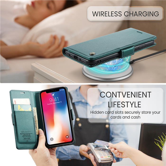 CaseMe iPhone X/XS Wallet RFID Blocking Magnetic Buckle Case