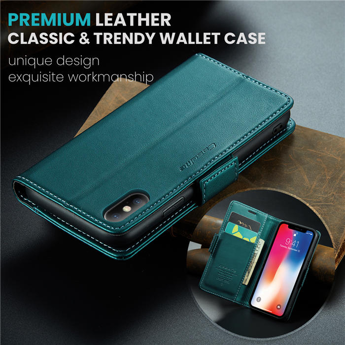 CaseMe iPhone X/XS Wallet RFID Blocking Magnetic Buckle Case
