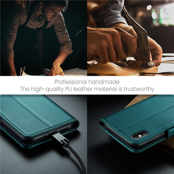 CaseMe iPhone X/XS Wallet RFID Blocking Magnetic Buckle Case