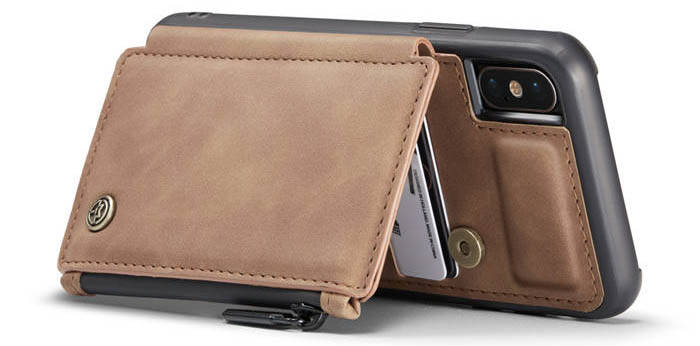 CaseMe iPhone XS/X Zipper Pocket Card Slots Case