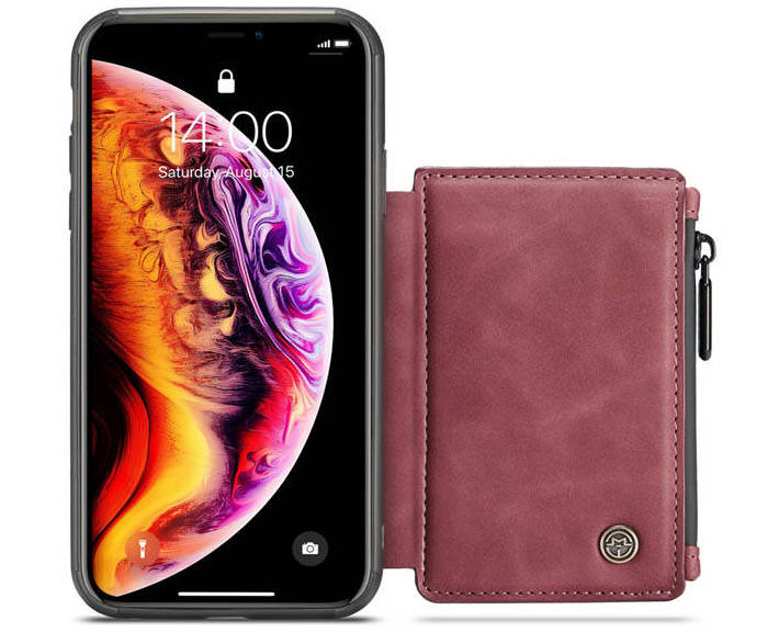 CaseMe iPhone XS/X Zipper Pocket Card Slots Case