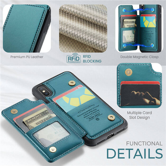 CaseMe iPhone X/XS RFID Blocking Card Holder Case
