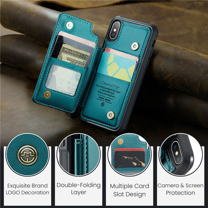 CaseMe iPhone X/XS RFID Blocking Card Holder Case