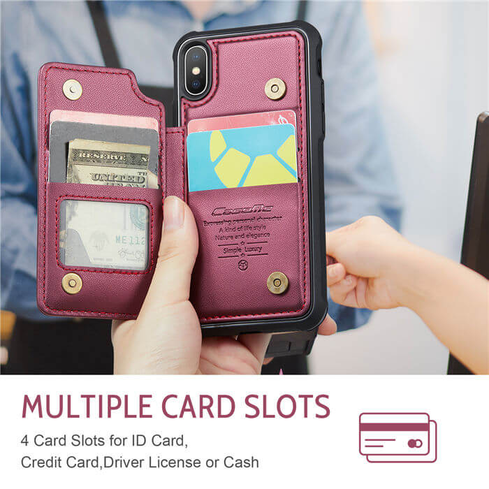 CaseMe iPhone X/XS RFID Blocking Card Holder Case