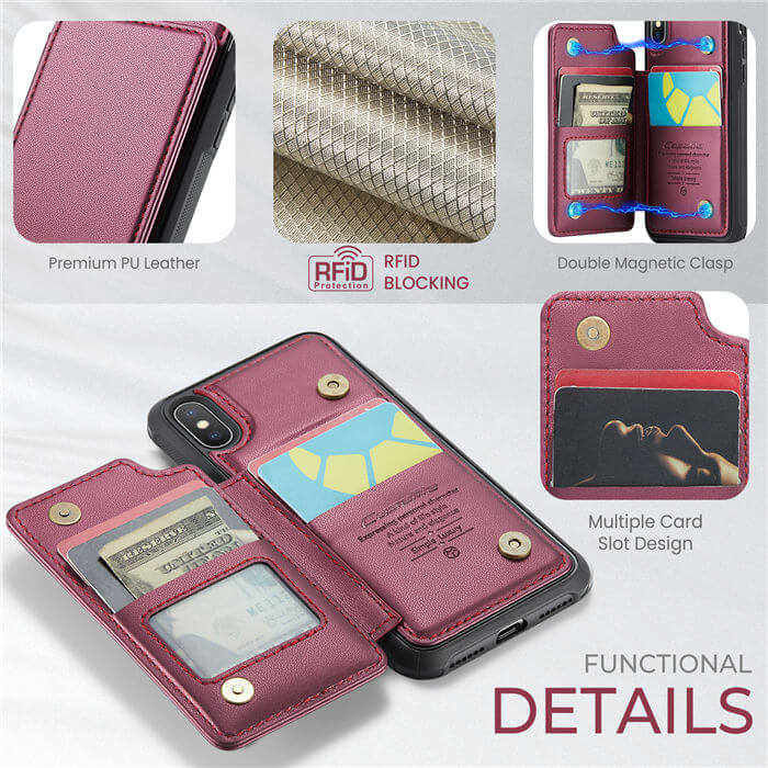 CaseMe iPhone X/XS RFID Blocking Card Holder Case