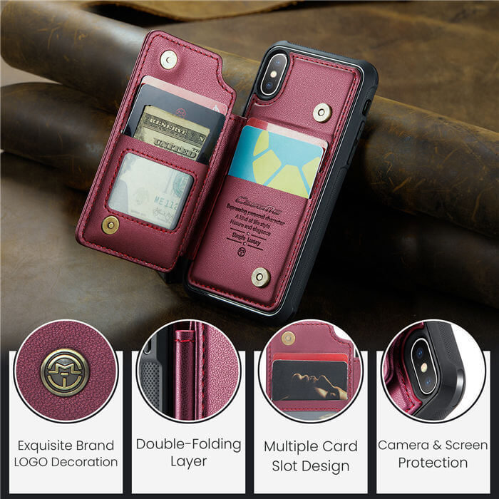 CaseMe iPhone X/XS RFID Blocking Card Holder Case