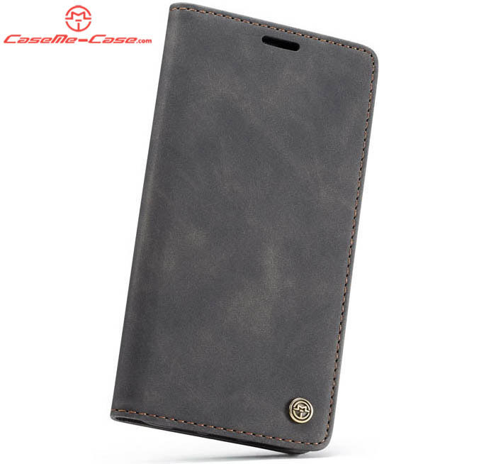 CaseMe iPhone XS Retro Wallet Kickstand Magnetic Flip Leather Case