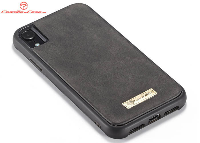 CaseMe iPhone XR Zipper Wallet Magnetic Detachable 2 in 1 Folio Flip Case