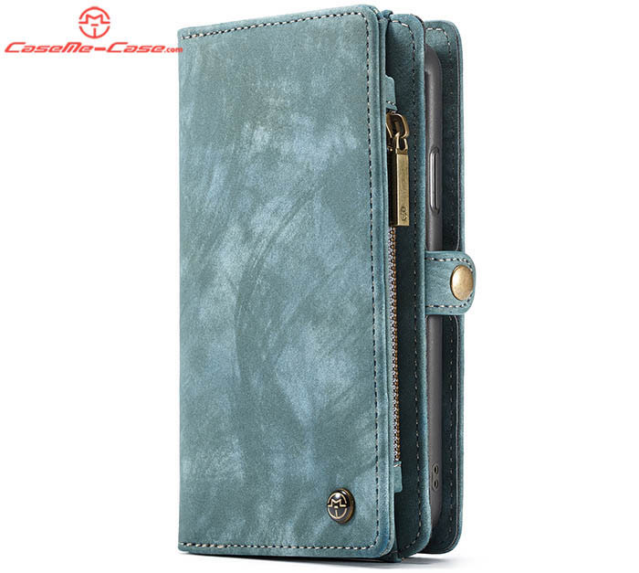 CaseMe iPhone XR Zipper Wallet Magnetic Detachable 2 in 1 Folio Case