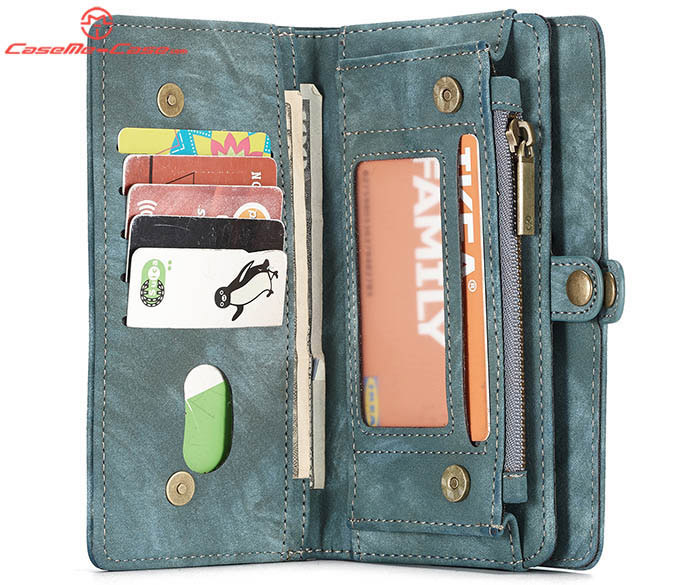 CaseMe iPhone XR Zipper Wallet Magnetic Detachable 2 in 1 Folio Case