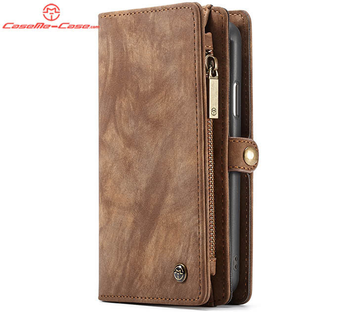 CaseMe iPhone XR Zipper Wallet Magnetic Detachable 2 in 1 Folio Case