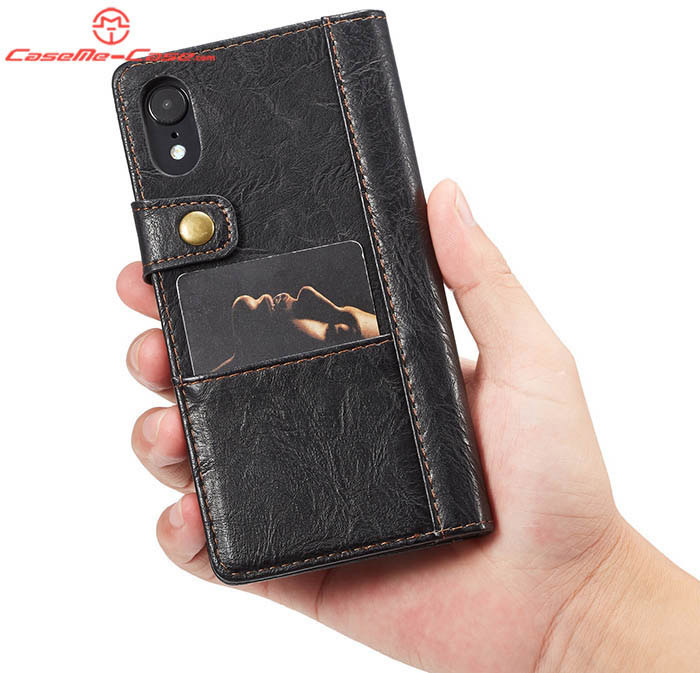 CaseMe iPhone XR Retro Card Slots Wallet Leather Case