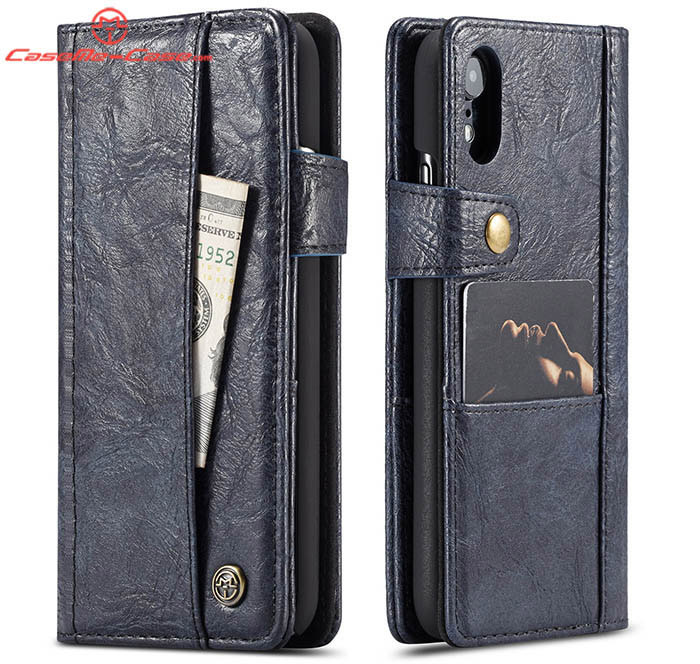 CaseMe iPhone XR Retro Card Slots Wallet Leather Case