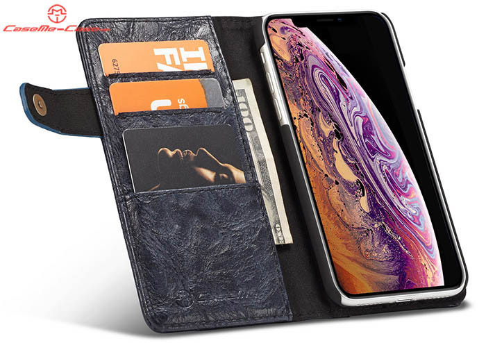 CaseMe iPhone XR Retro Card Slots Wallet Leather Case