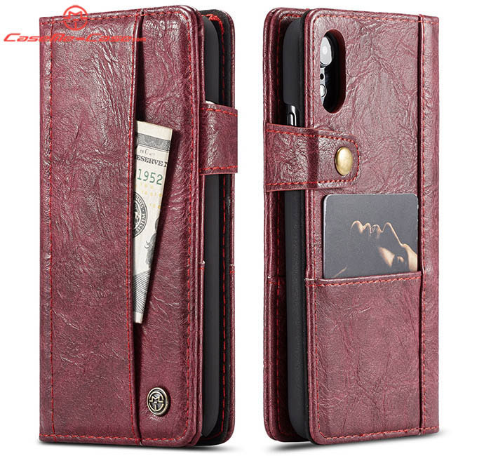 CaseMe iPhone XR Retro Card Slots Wallet Leather Case