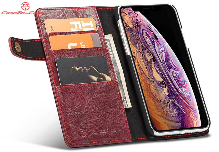 CaseMe iPhone XR Retro Card Slots Wallet Leather Case