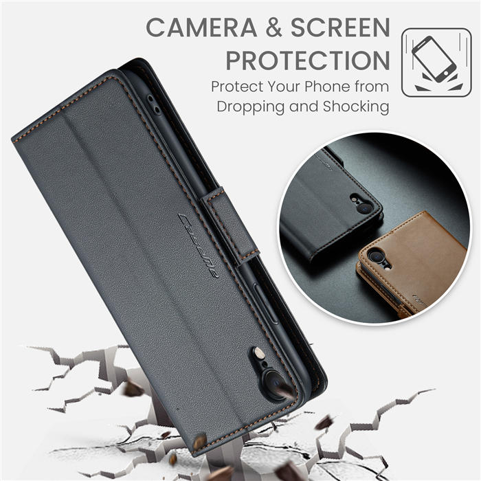 CaseMe iPhone XR Wallet RFID Blocking Magnetic Buckle Case