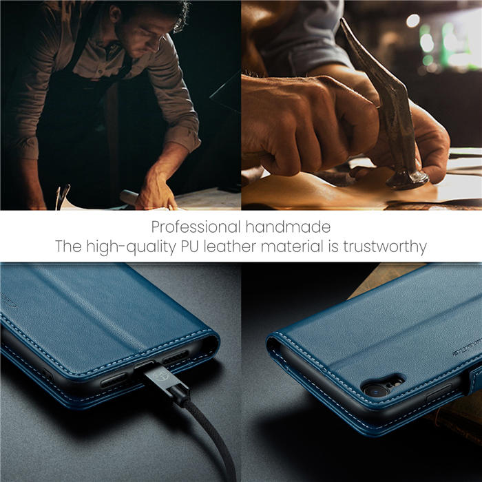 CaseMe iPhone XR Wallet RFID Blocking Magnetic Buckle Case