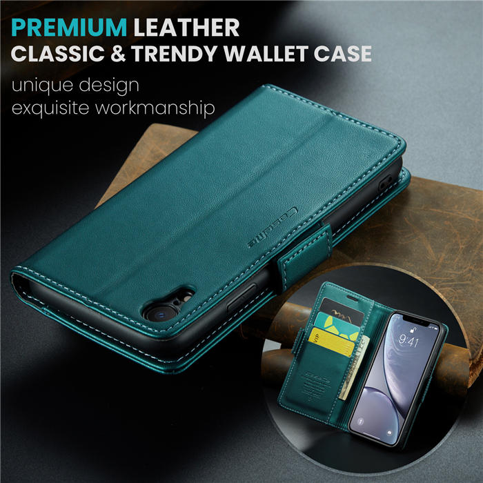 CaseMe iPhone XR Wallet RFID Blocking Magnetic Buckle Case